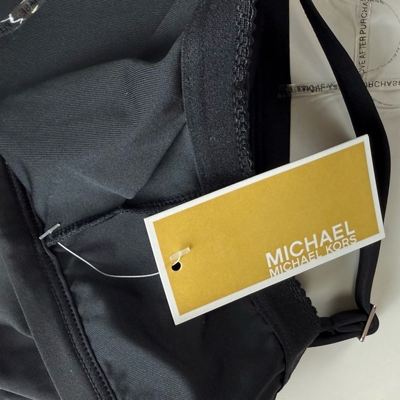 Michael Kors Studded Tankini Top Womens Size Medium Black Bikini Top Swim NWT - Picture 6 of 11